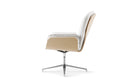 Beyond Chair Upholstered Premium Veneer Shell Four Star Swivel Base