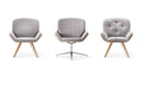 Beyond Chair Tufted Cushion Premium Veneer Shell Wood Legs