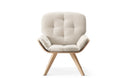 Beyond Chair Tufted Cushion Premium Veneer Shell Wood Legs