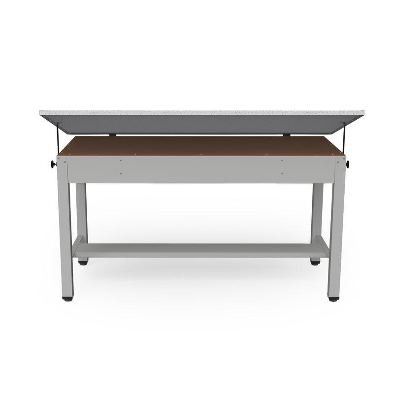 Ranger Steel 4-Post Table 84” W x 43.5” D with Tool Drawer and Shallow Drawer