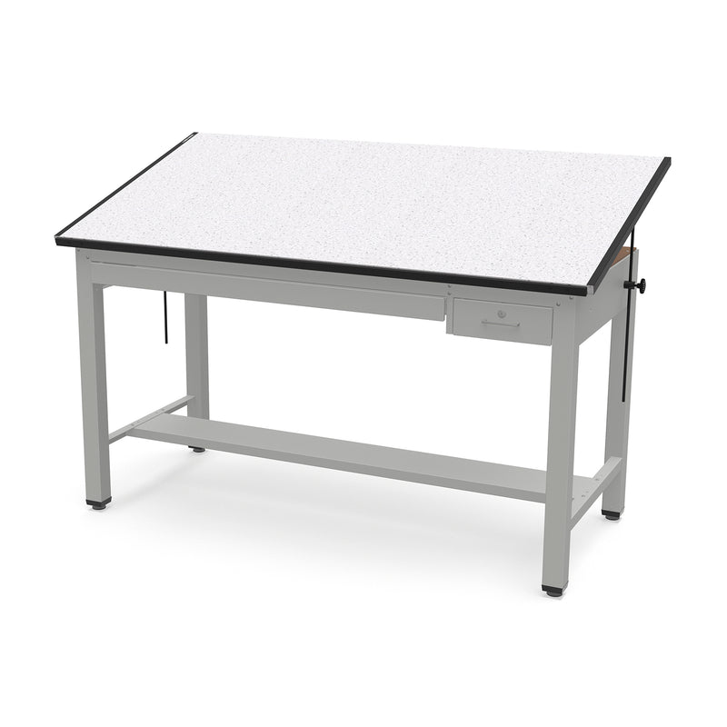 Ranger Steel 4-Post Table 84” W x 43.5” D with Tool Drawer and Shallow Drawer