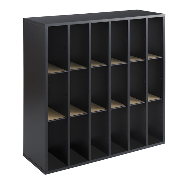 Wood 18-Compartment Mail Sorter