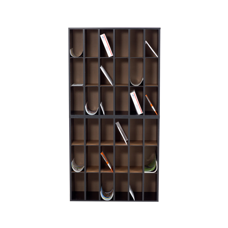 Wood 18-Compartment Mail Sorter