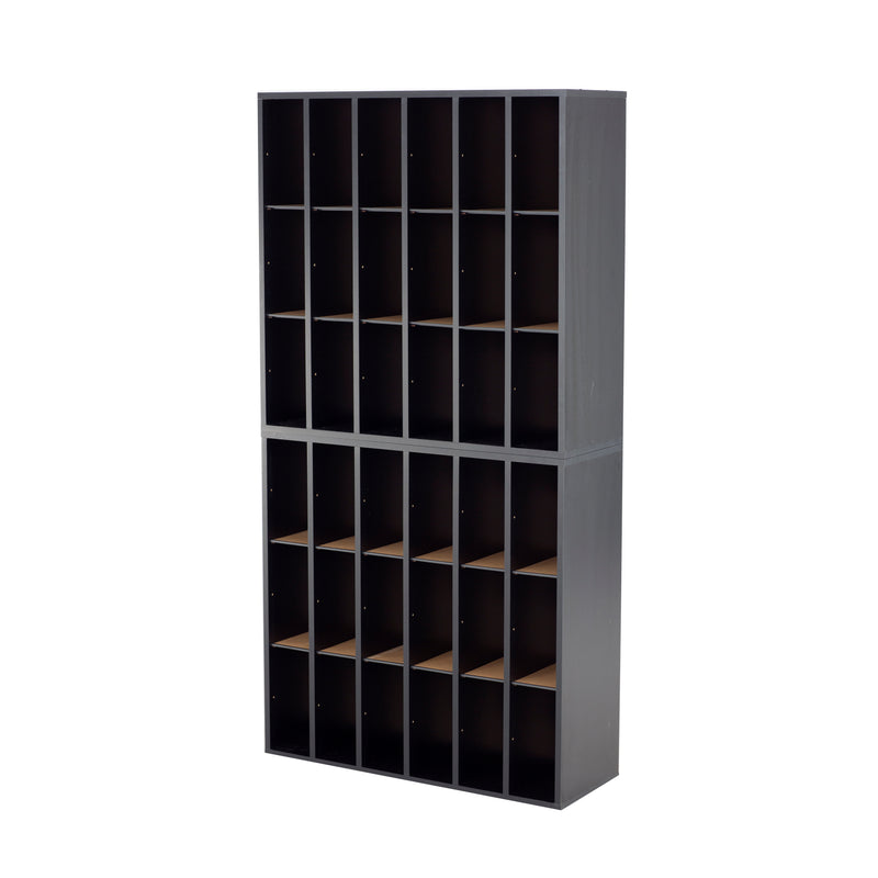 Wood 18-Compartment Mail Sorter