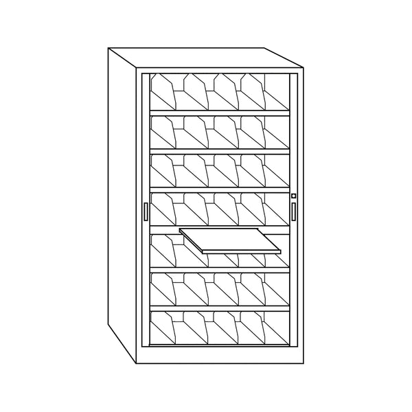 File Harbor, 7-Tier, Pull-Out Reference Shelf, 36" W x 83" H