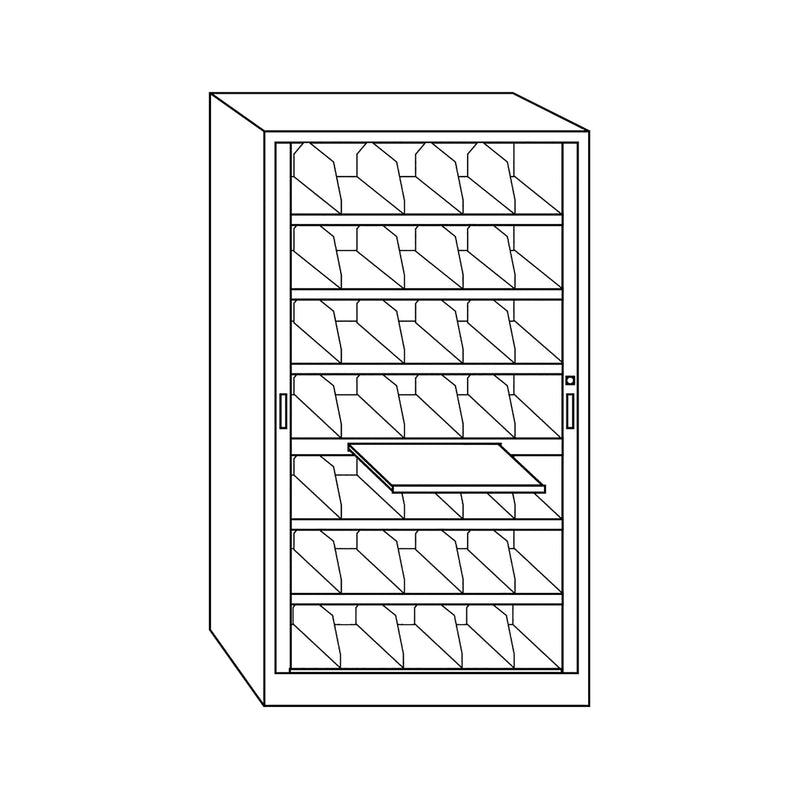 File Harbor, 7-Tier, Pull-Out Reference Shelf, 36" W x 83" H