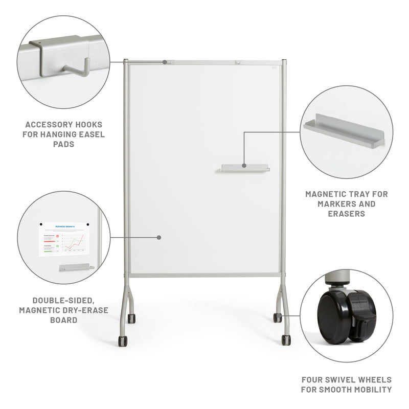 Impromptu® Full Whiteboard Screen, 42 x 72