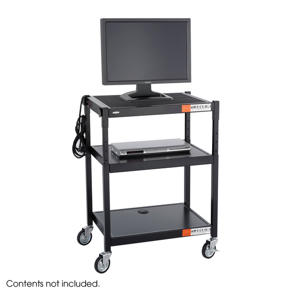 Steel AV Adjustable Height Cart