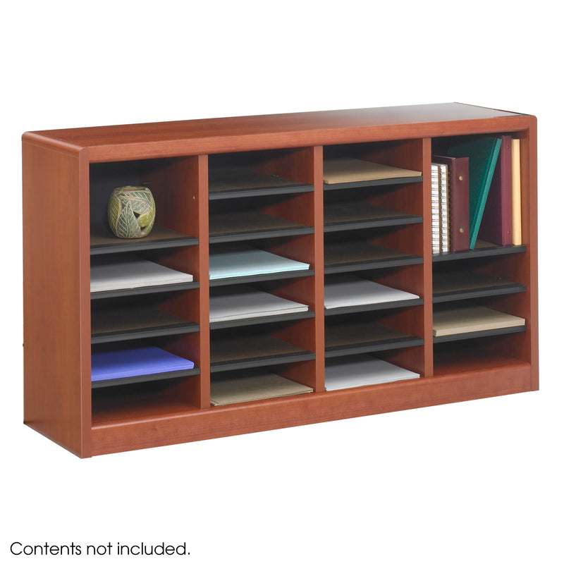 E-Z Stor® Wood Literature Organizer, 24 Compartments