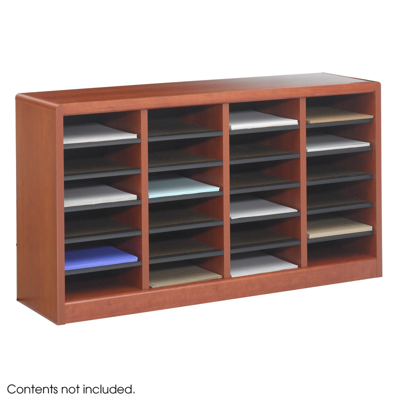 E-Z Stor® Wood Literature Organizer, 24 Compartments