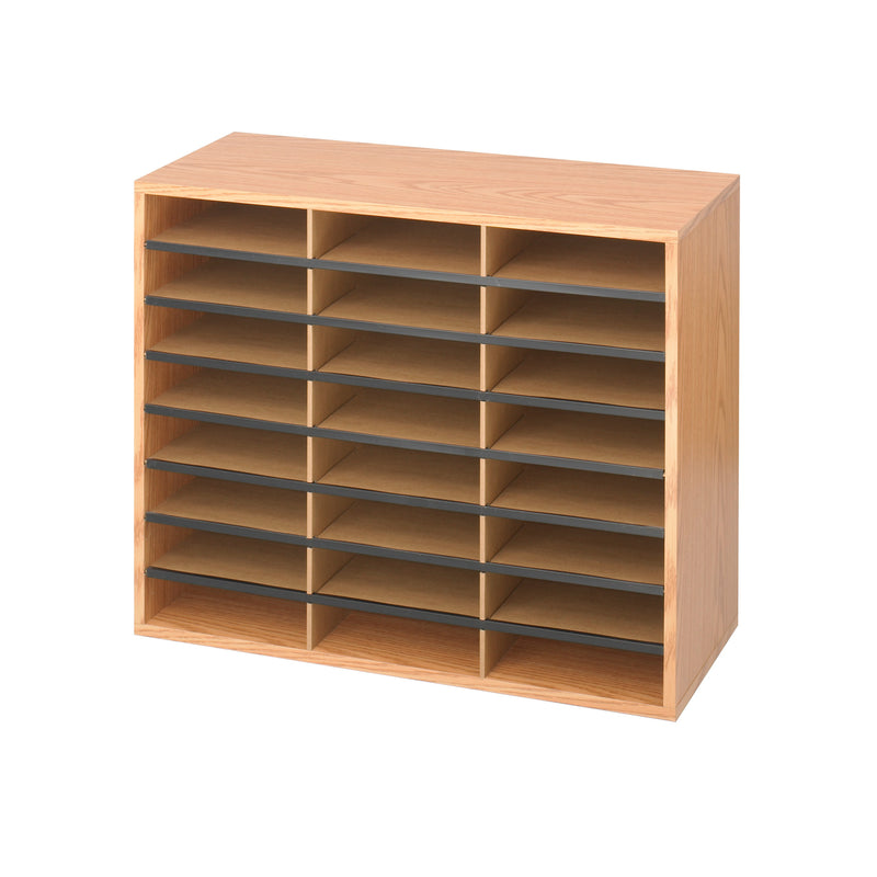 Wood/Corrugated Literature Organizer, 24