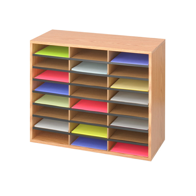 Wood/Corrugated Literature Organizer, 24