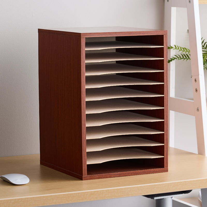 Vertical Desk Top Sorter - 11 Compartment