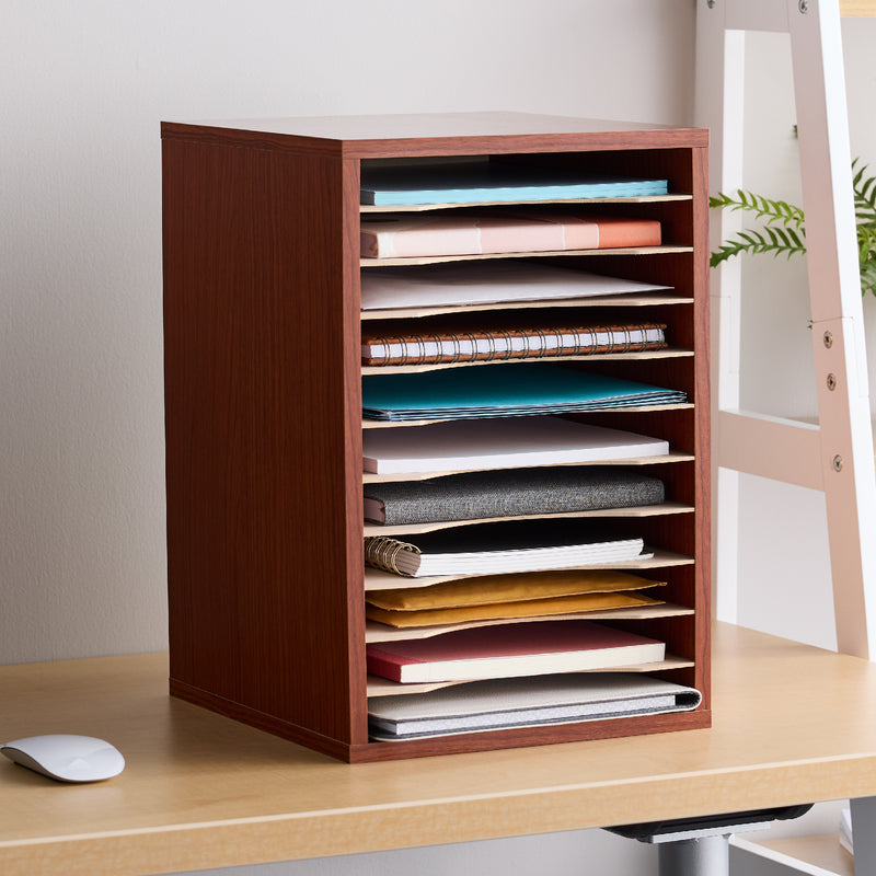 Vertical Desk Top Sorter - 11 Compartment