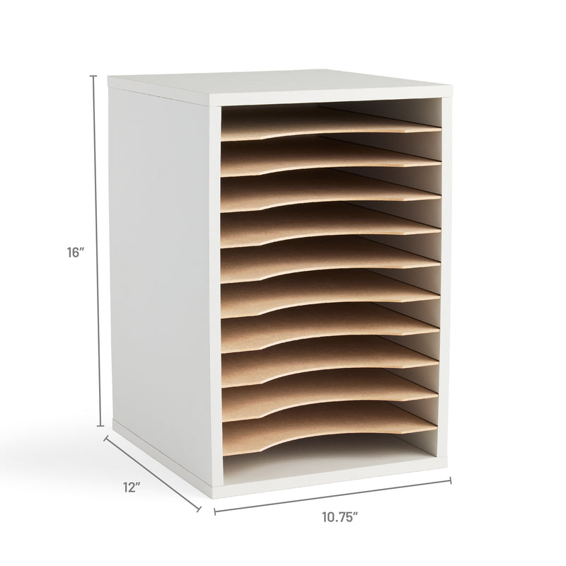 Vertical Desk Top Sorter - 11 Compartment