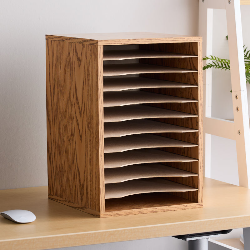 Vertical Desk Top Sorter - 11 Compartment