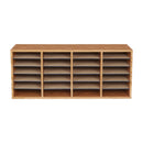 Wood Adjustable Literature Organizer, 24 Compartment