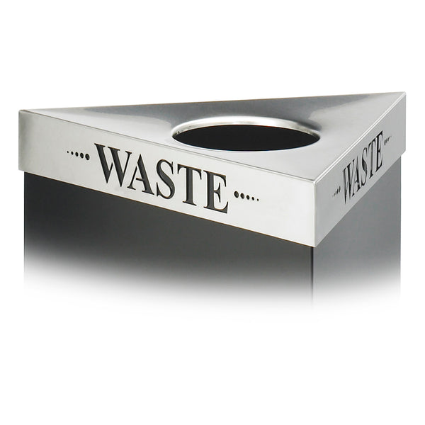 Trifecta® Waste Lid, 20", 3 Equal Sides, 3" H