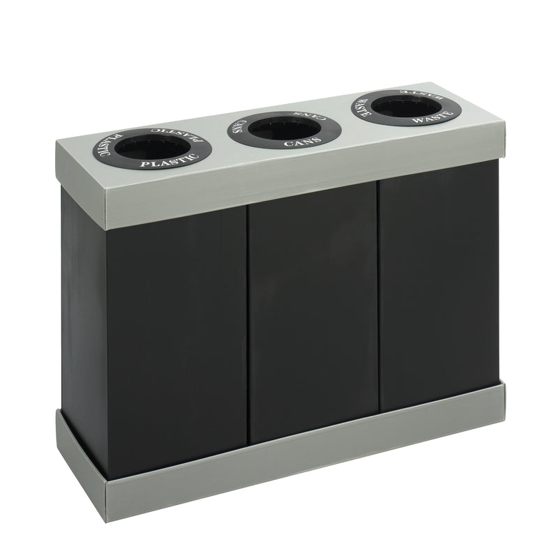 At-Your-Disposal® Recycling Center Triple Bin