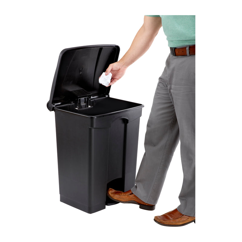 Plastic Step-On Waste Receptacle - 17 Gallon Capacity