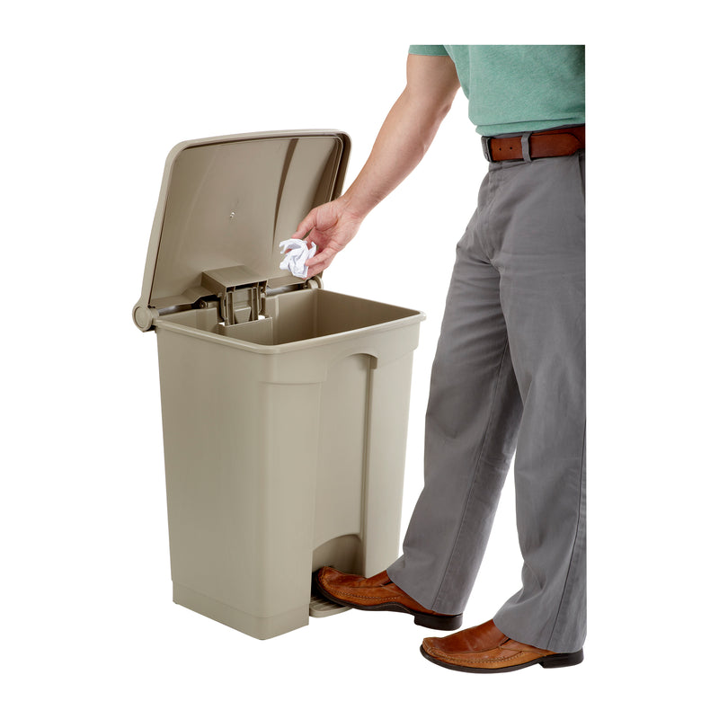 Plastic Step-On Waste Receptacle - 17 Gallon Capacity