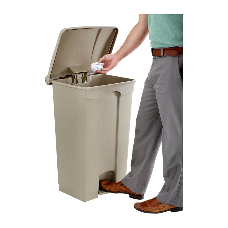 Plastic Step-On Waste Receptacle - 23 Gallon Capacity