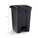 Plastic Step-On Receptacle, 12 Gallon Capacity
