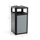 Evos™ Series Steel Receptacles w/ Ash, 38 Gallon Capacity