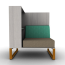 Chatham Cove 2-Sided Work Lounge Right Powered 50 Inch Height