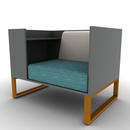 Chatham Cove 3-Sided Work Lounge Right Non-Powered 34 Inch Height