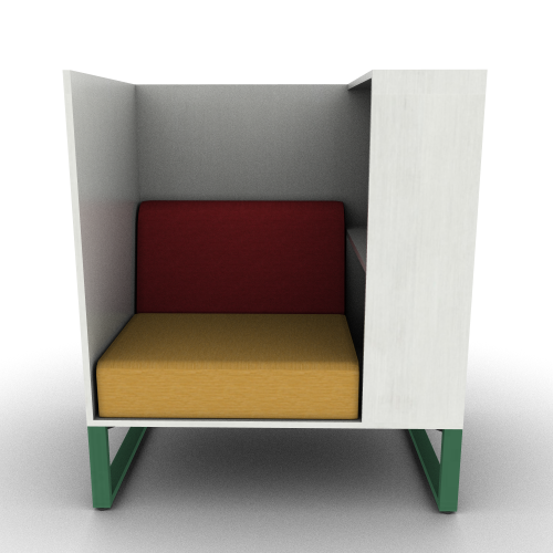 Chatham Cove 3-Sided Work Lounge Left Powered 50 Inch Height