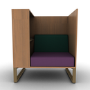 Chatham Cove 3-Sided Work Lounge Right Powered 50 Inch Height