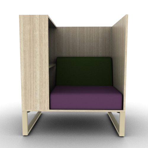 Chatham Cove 3-Sided Work Lounge Right Powered 50 Inch Height