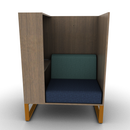 Chatham Cove 3-Sided Work Lounge Right Powered 58 Inch Height