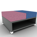 LB Lounge Backless 2 Seater Open Bottom 36W