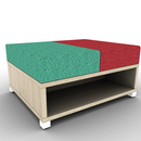 LB Lounge Backless 2 Seater Open Bottom 36W