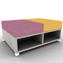 LB Lounge Backless 2 Seater Open Bottom 42W