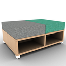 LB Lounge Backless 2 Seater Open Bottom 42W