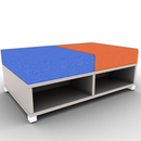 LB Lounge Backless 2 Seater Open Bottom 48W