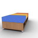 LB Lounge Backless 3 Seater Open Bottom 66W