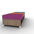 LB Lounge Backless 3 Seater Open Bottom 72W