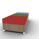 LB Lounge Backless 3 Seater Closed Bottom 66W