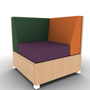 LB Lounge 34 Tall Right Corner Rear Overlay Solid Base