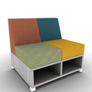 LB Lounge 2 Seater 34H X 36W X 30 Open Base