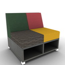 LB Lounge 2 Seater 34H X 36W X 30 Open Base