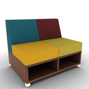 LB Lounge 2 Seater 34H X 42W X 30 Open Base