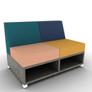 LB Lounge 2 Seat 34H X 48W X 30 Open Base