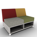 LB Lounge 2 Seat 34H X 48W X 30 Open Base