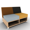 LB Lounge 2 Seat 34H X 48W X 30 Open Base