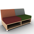 LB Lounge 2 Seater 34H X 60W X 30 Open Base